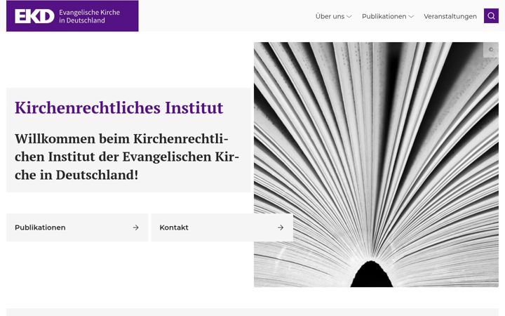Screenshot of kirchenrechtliches-institut.de