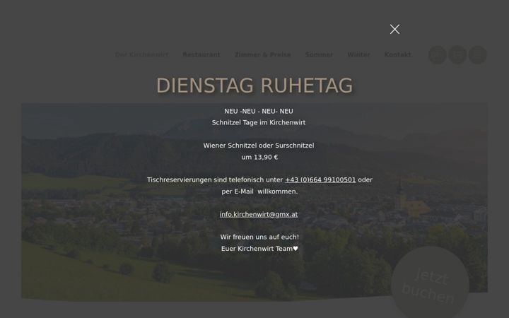 Screenshot of kirchenwirt-schladming.com