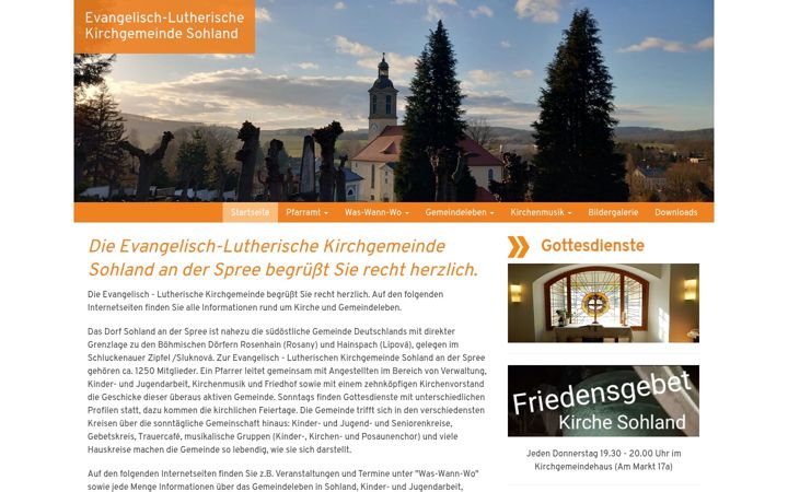 Screenshot of kirchgemeinde-sohland.de