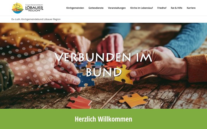 Screenshot of kirchgemeindebund-loebauer-region.de
