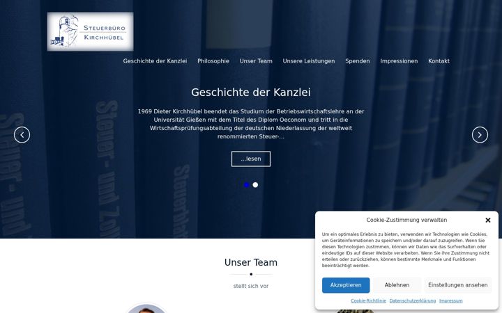 Screenshot of kirchhuebel.de