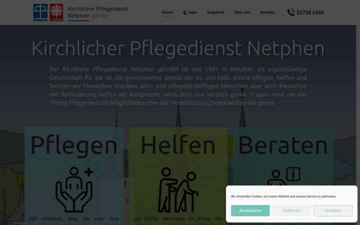 Screenshot of kirchlicher-pflegedienst-netphen.de