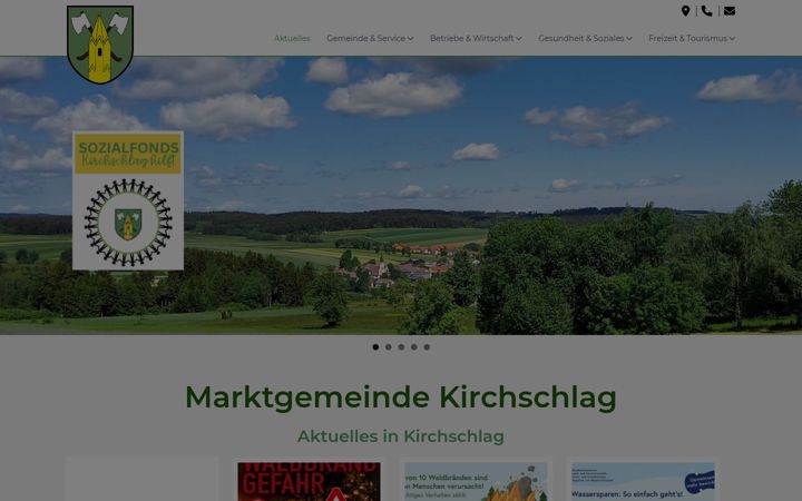 Screenshot of kirchschlag.gv.at