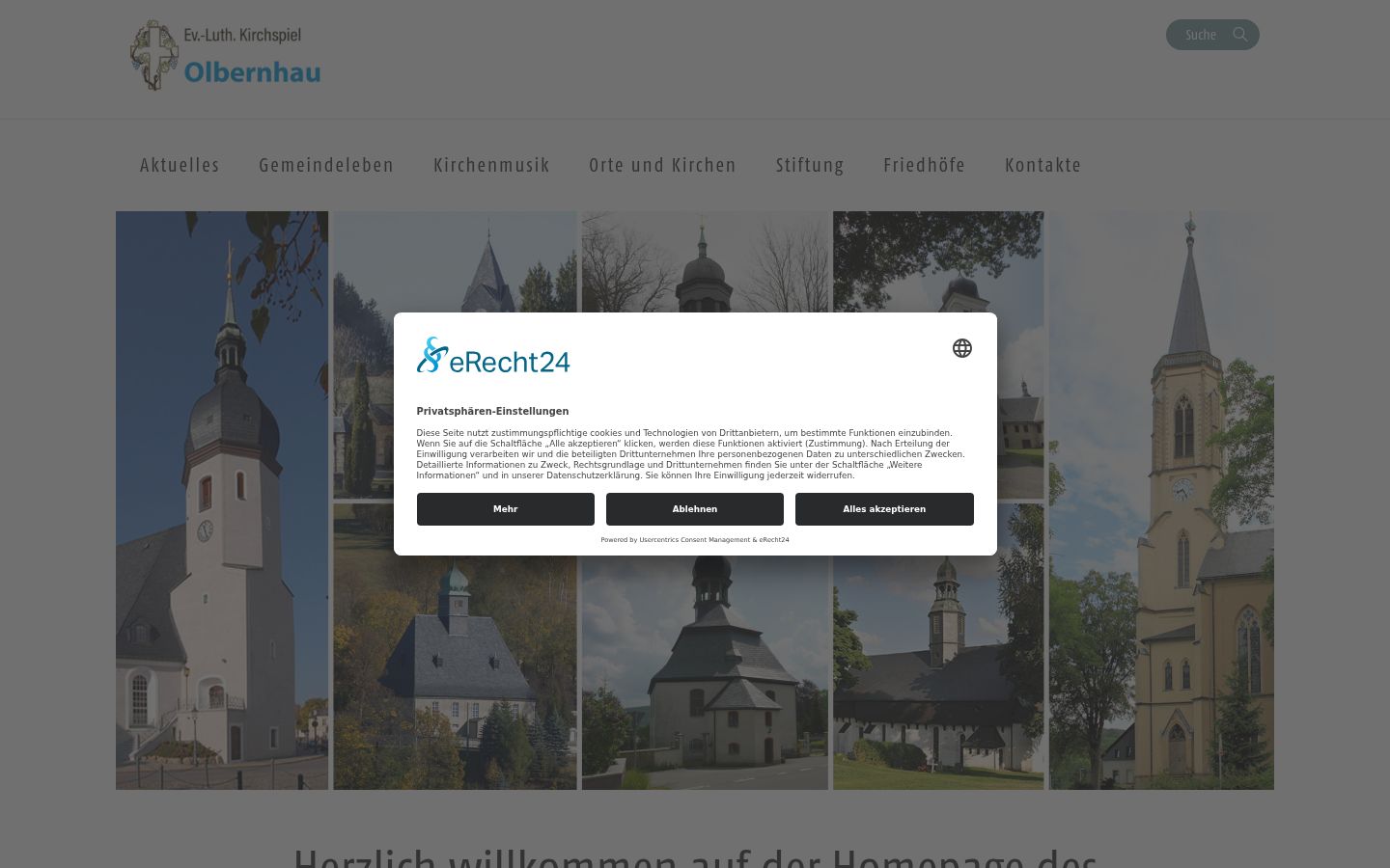 Screenshot of the consent banner shown before any interaction