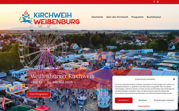 Screenshot of kirchweih-wug.de