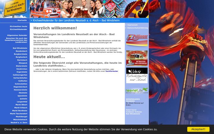 Screenshot of kirchweihkalender-nea.de