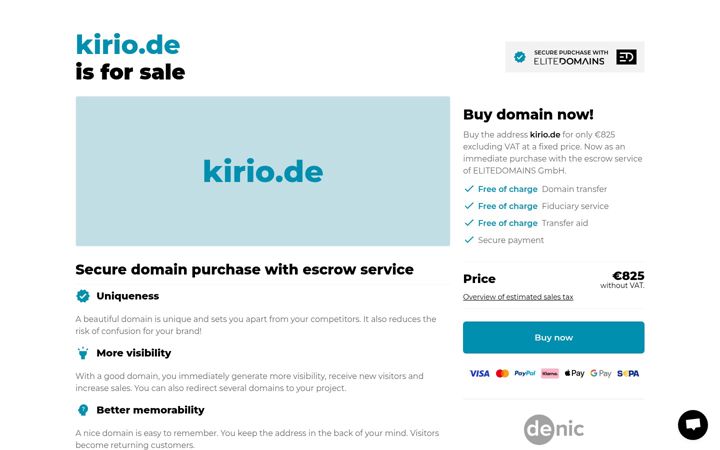 Screenshot of kirio.de