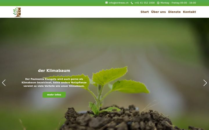 Screenshot of kiritrees.ch