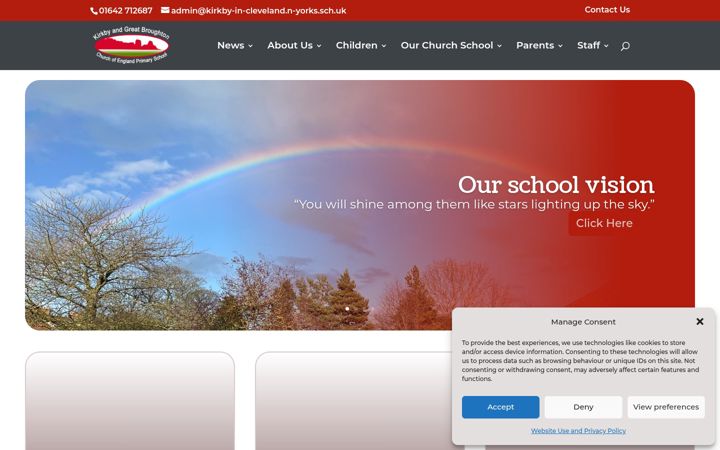 Screenshot of kirkbyandgreatbroughtonschool.co.uk