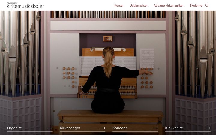 Screenshot of kirkemusikskole.dk