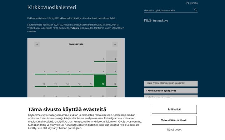 Screenshot of kirkkovuosikalenteri.fi