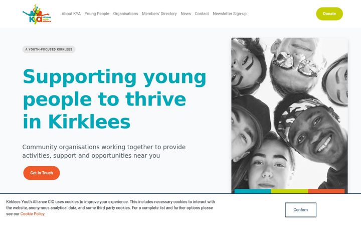 Screenshot of kirkleesyouthalliance.org