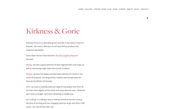 Screenshot of kirknessandgorie.com