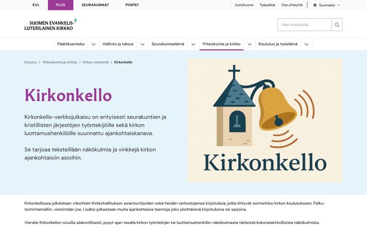 Screenshot of kirkonkello.fi