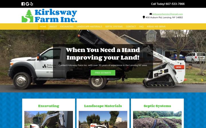 Screenshot of kirkswayfarm.com