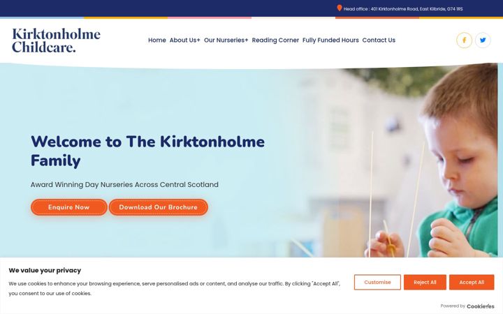 Screenshot of kirktonholmenursery.com
