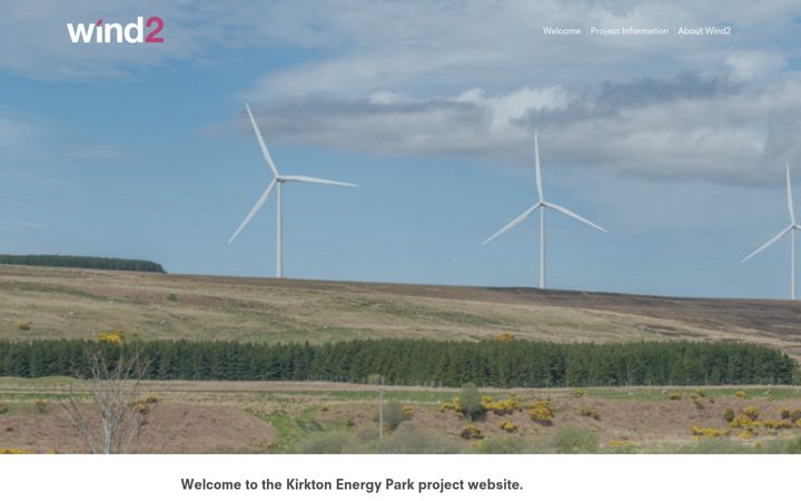 Screenshot of kirktonwindfarm.co.uk