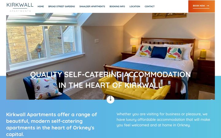 Screenshot of kirkwallapartments.co.uk