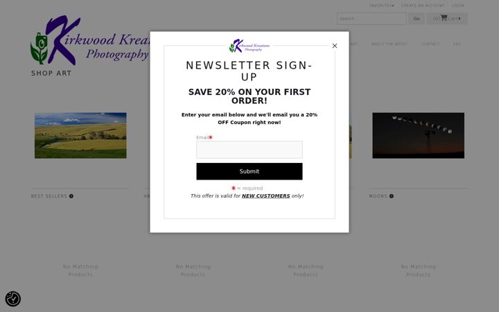Screenshot of kirkwoodkreations.com