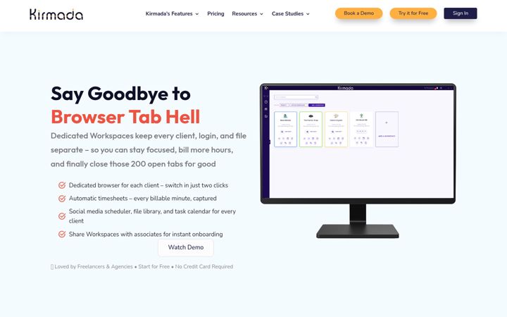 Screenshot of kirmada.com
