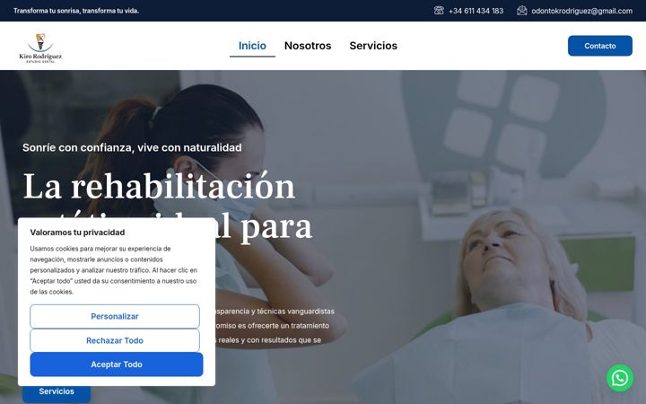Screenshot of kiroestudiodental.com