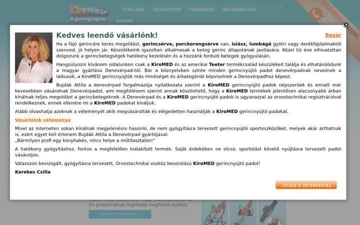 Screenshot of kiromed.eu