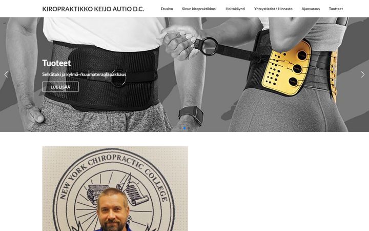 Screenshot of kiropraktikkokerava.fi