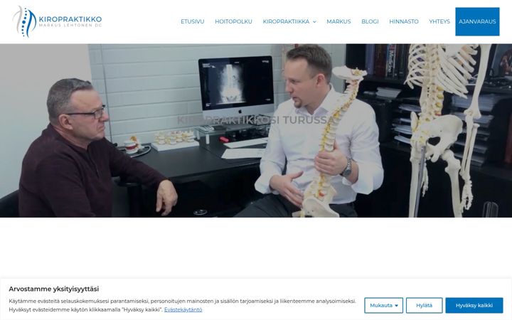 Screenshot of kiropraktikkomarkus.fi