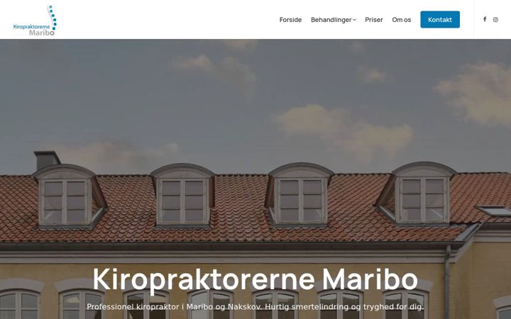 Screenshot of kiropraktorernemaribo.com