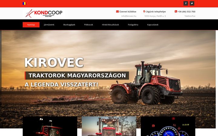 Screenshot of kirovec.hu