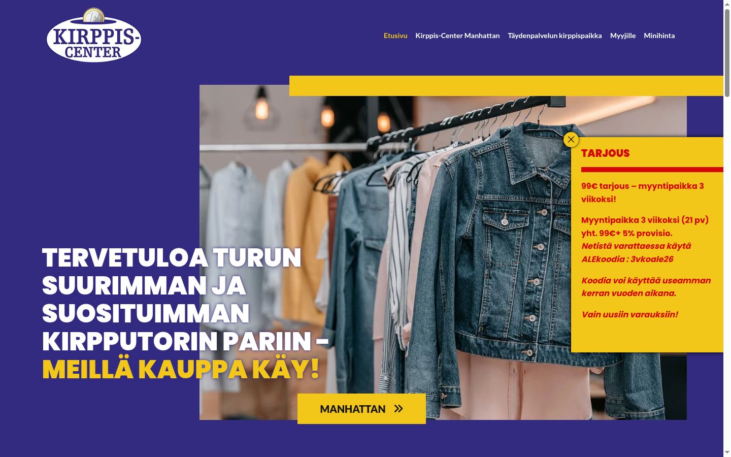 Kuvakaappaus suostumusbannerista, joka näytettiin ennen mitään vuorovaikutusta