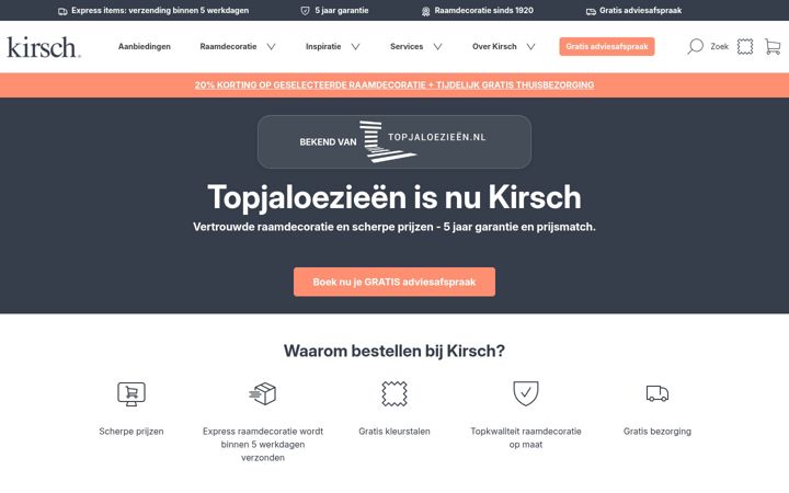Screenshot of kirsch.nl