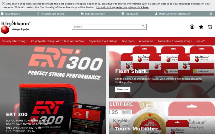 Screenshot of kirschbaum-shop.de
