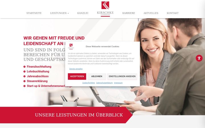 Screenshot of kirschke-steuerberatung.de