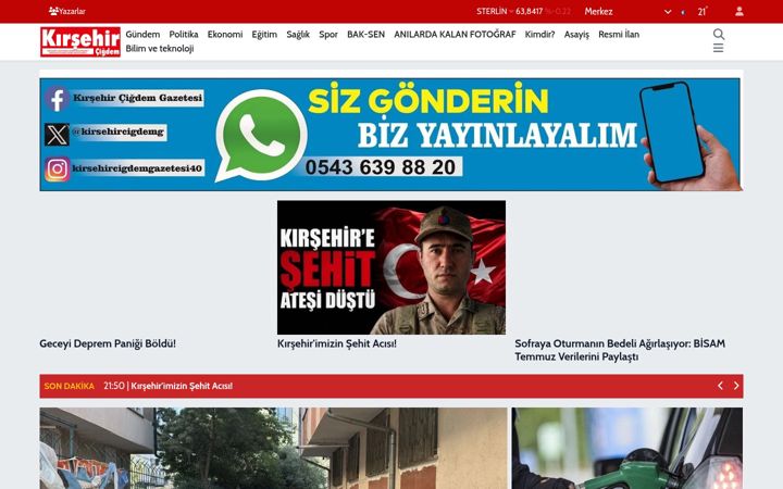 Skærmbillede af kirsehircigdem.com