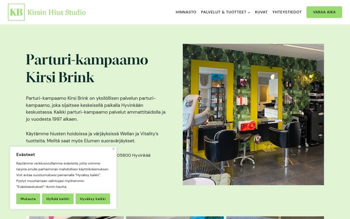 Screenshot of kirsibrink.fi