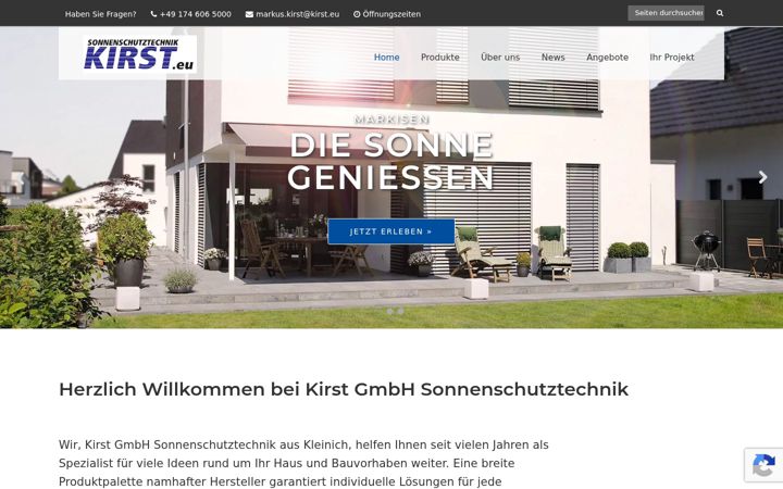 Screenshot of kirst.eu