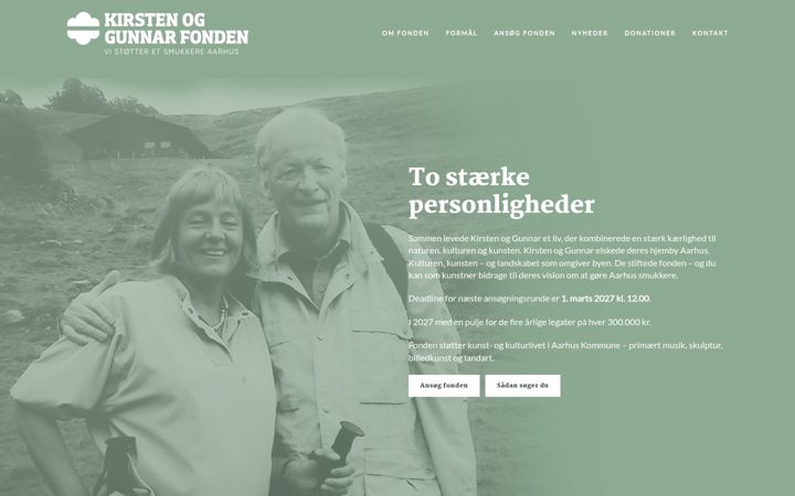 Screenshot of kirsten-gunnar-fonden.dk