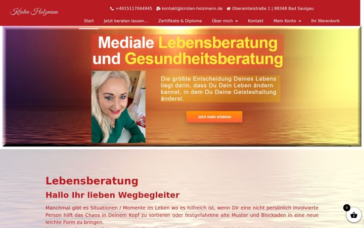 Screenshot of kirsten-holzmann.de