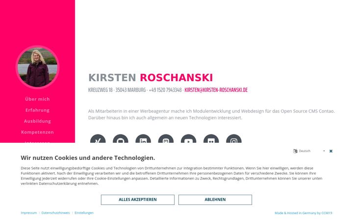 Screenshot of kirsten-roschanski.de