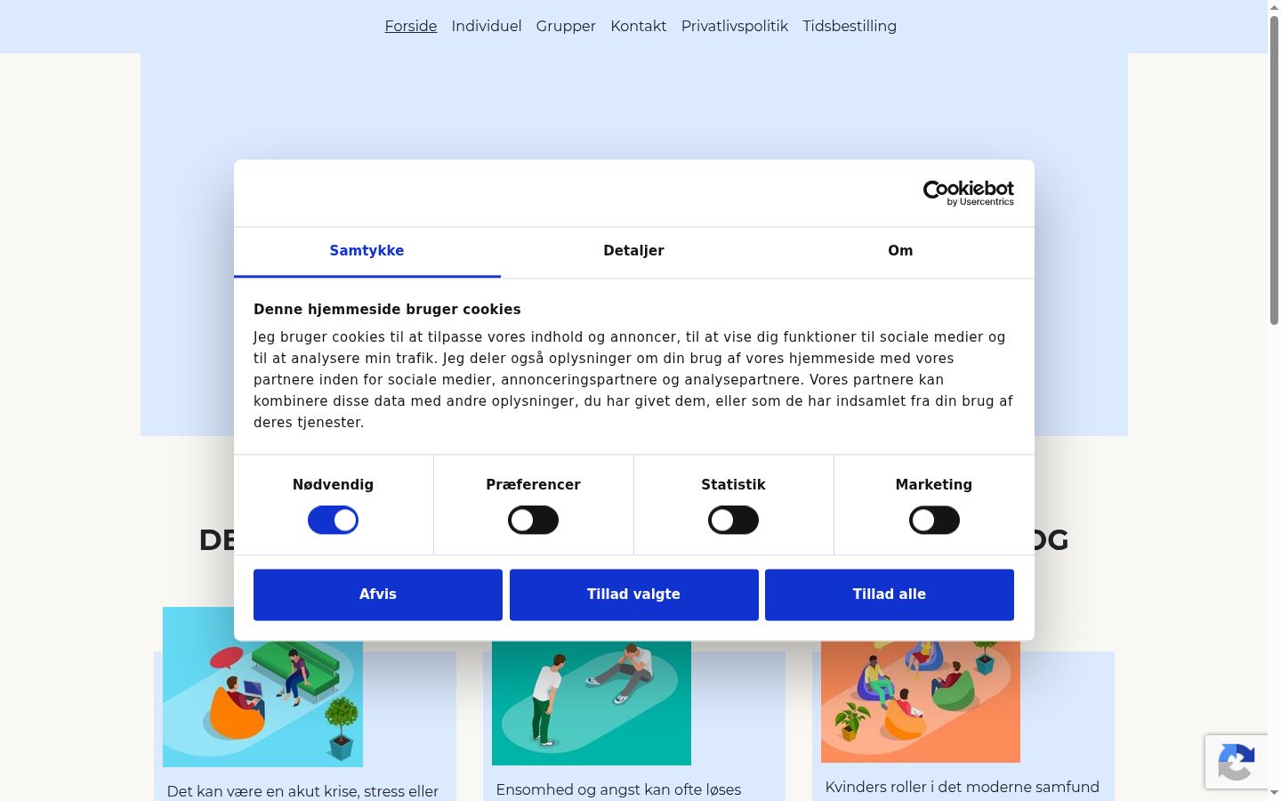 Screenshot of the consent banner shown before any interaction