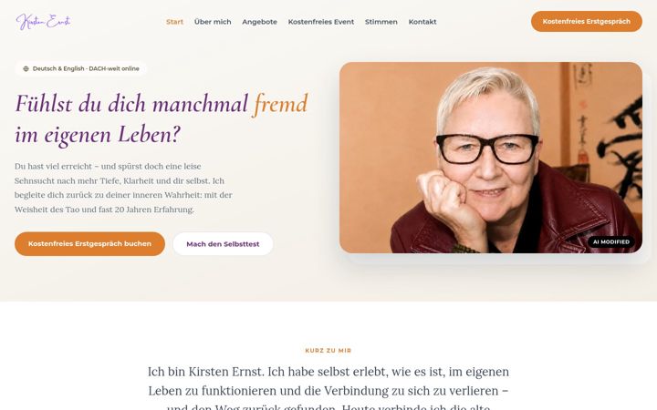 Screenshot of kirstenernst.com