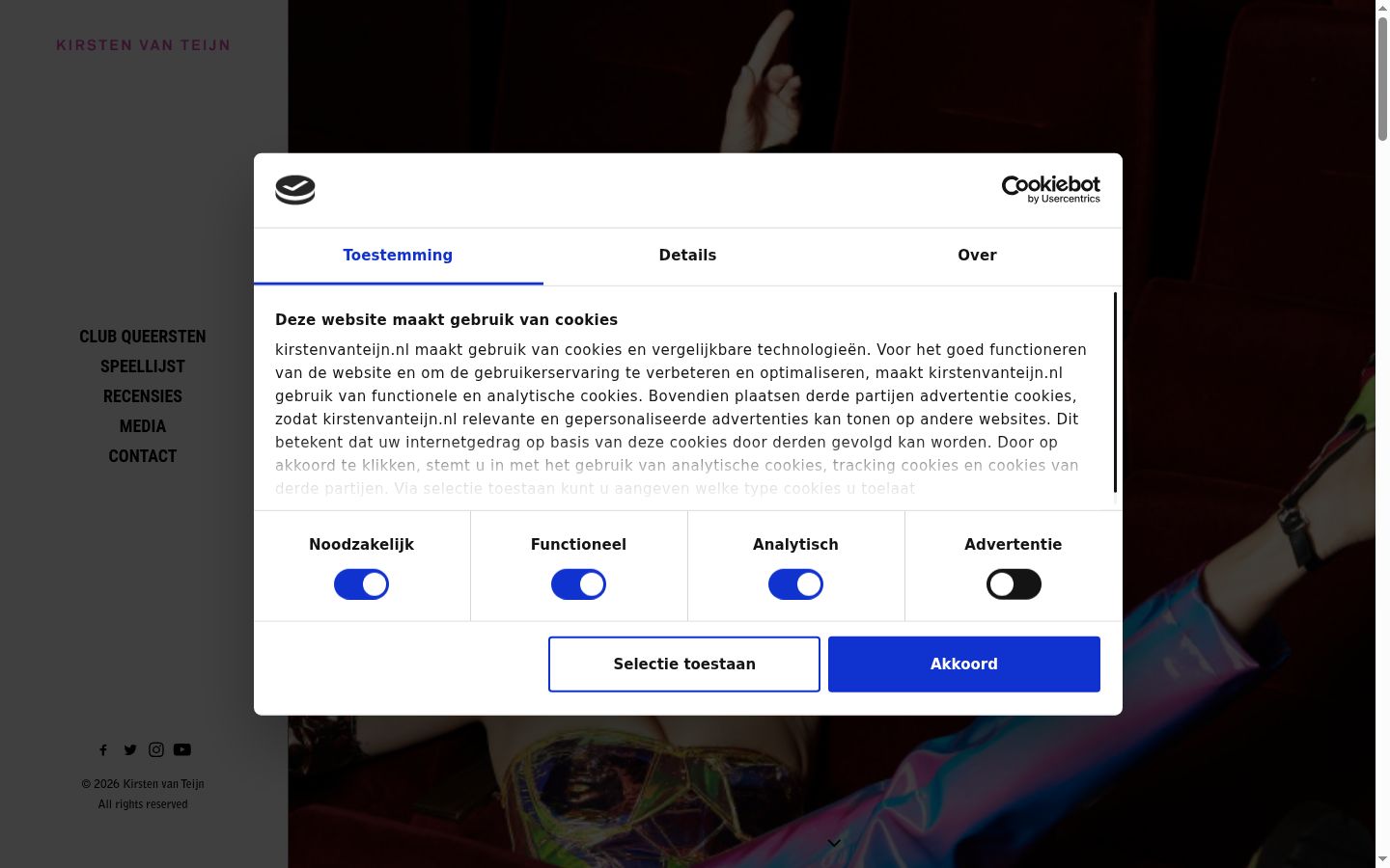 Zrzut ekranu banera zgody wyświetlanego przed jakąkolwiek interakcją