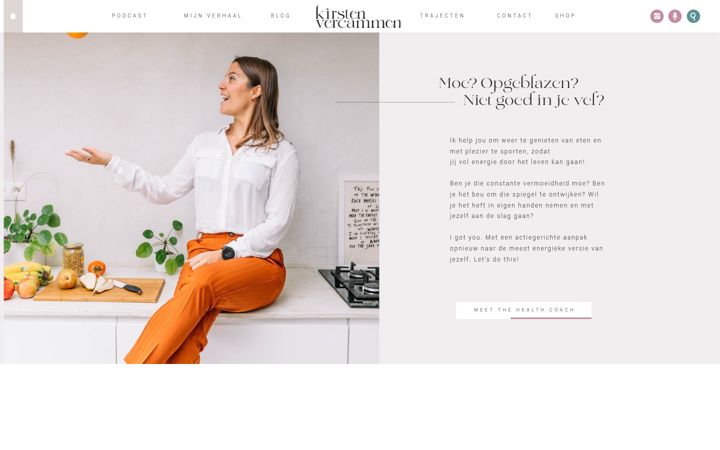 Screenshot of kirstenvercammen.be