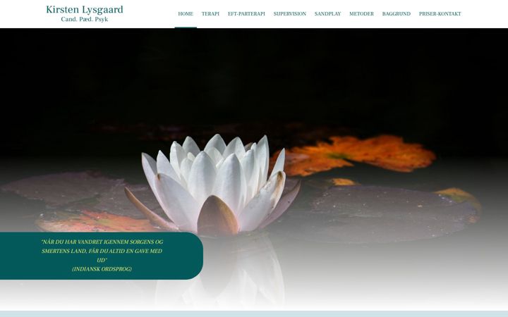 Screenshot of kirstine-lysgaard.dk