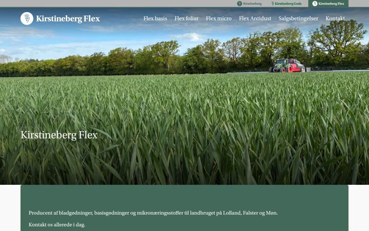Screenshot of kirstinebergflex.dk