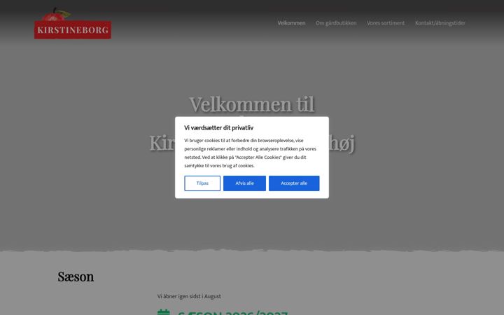Screenshot of kirstineborg.dk