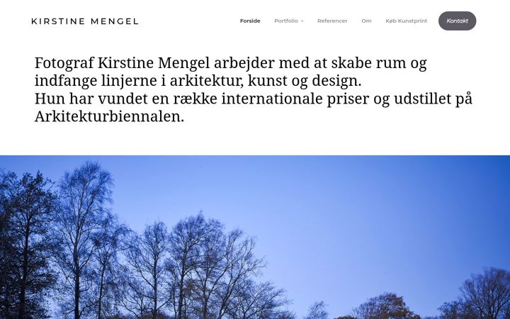 Screenshot of kirstinemengel.dk