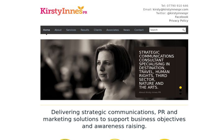 Screenshot di kirstyinnespr.com