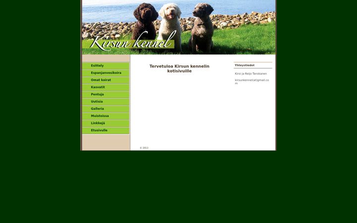 Screenshot of kirsunkennel.com